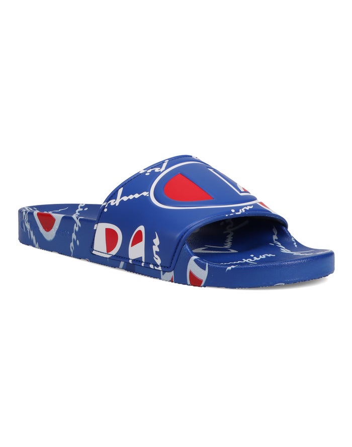 Champion Mens Slides NZ - Ipo Blue ( 1837-OIYRG )